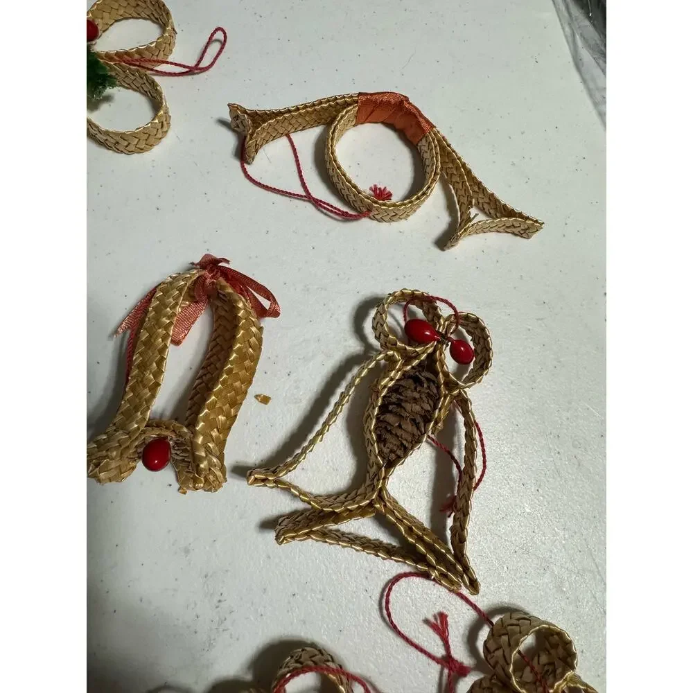 17 Swedish Straw Natural Christmas Ornaments